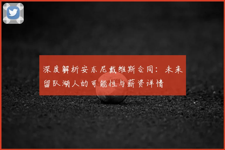 深度解析安东尼戴维斯合同：未来留队湖人的可能性与薪资详情